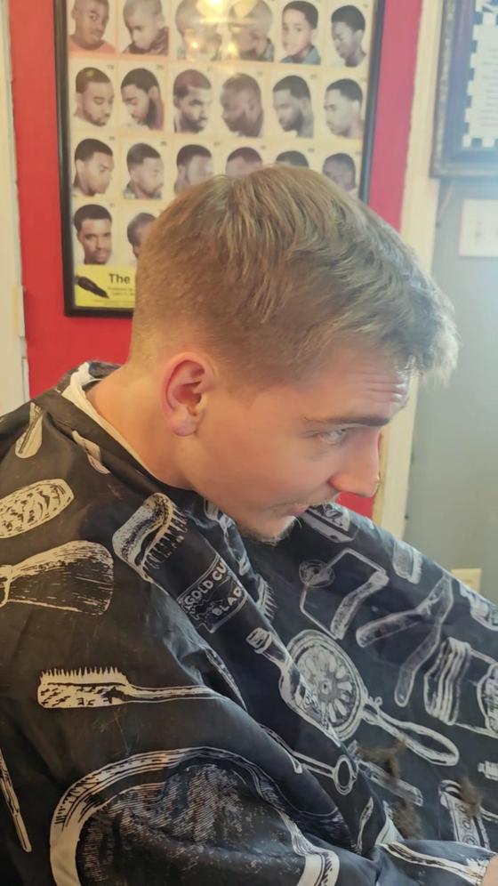 A finished cut at Shawn Cutz barbershop