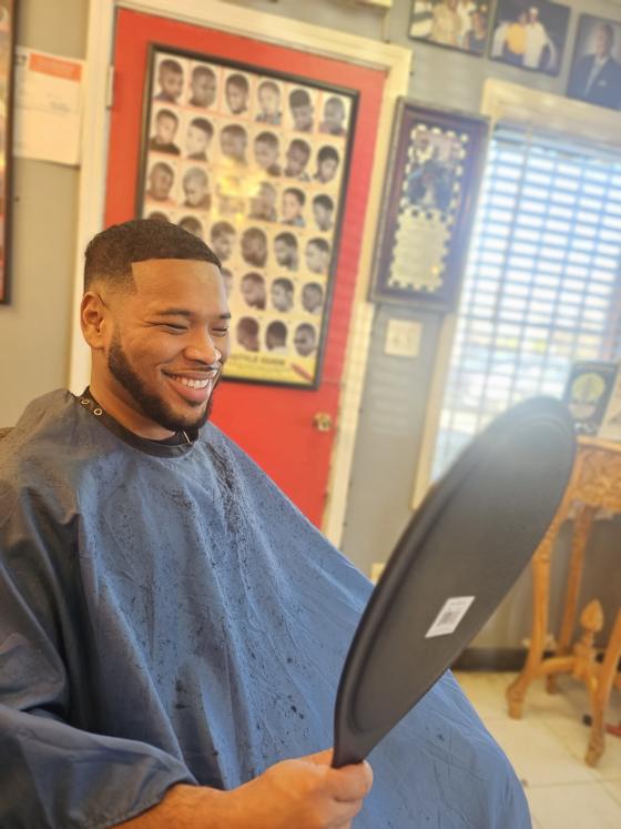 A finished cut at Shawn Cutz barbershop
