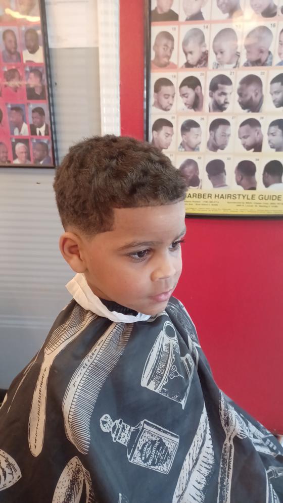 Client fresh out of the chair at Shawn Cutz