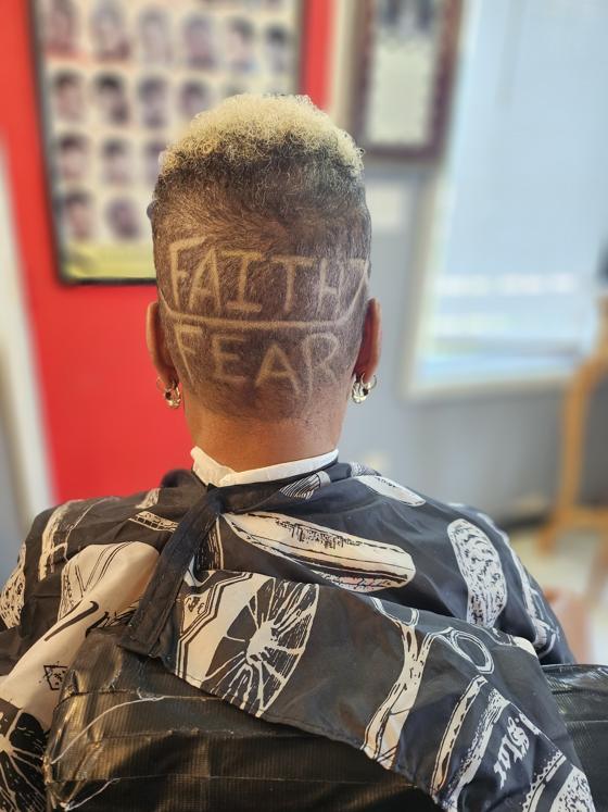 Fresh cut from the chair at Shawn Cutz