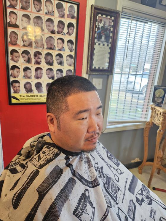 Fresh cut from the chair at Shawn Cutz