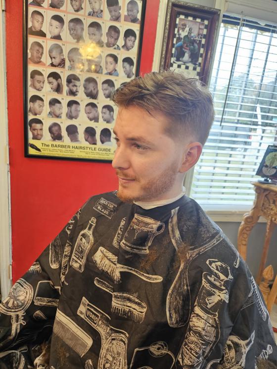 A finished cut at Shawn Cutz barbershop