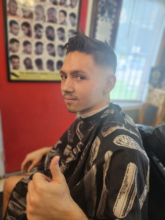 Fresh cut from the chair at Shawn Cutz