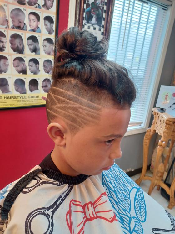 A finished cut at Shawn Cutz barbershop