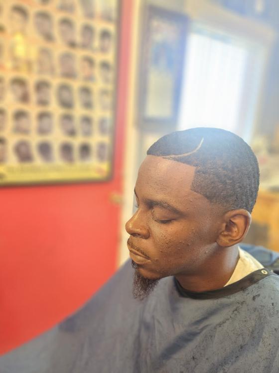 Client fresh out of the chair at Shawn Cutz